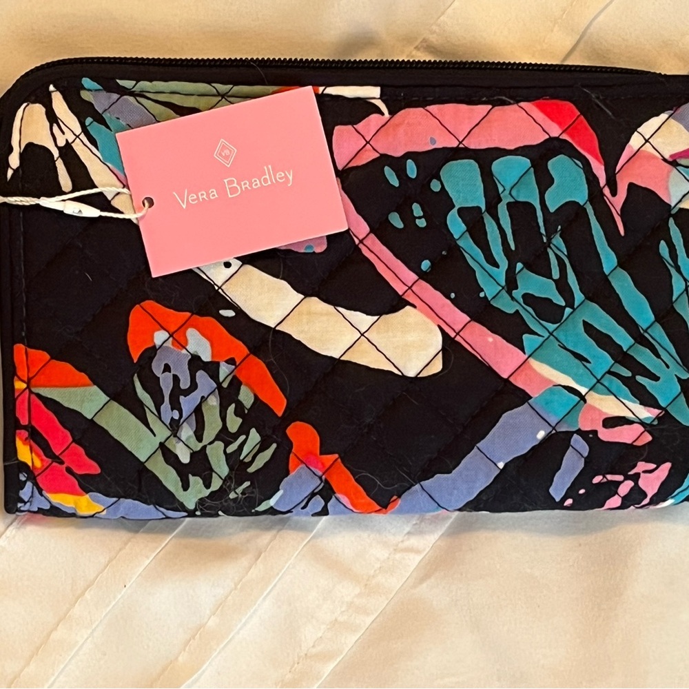 Vera Bradley navy floral wallet